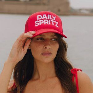Daily Drills-Daily Spritz Hat-Red/White-NWT